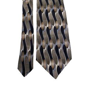 Galleria & Co Mens Vintage Geometric Patterned Silk Tie